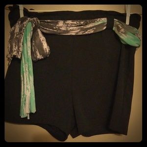 Navy blue, elastic waist shorts